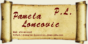 Pamela Loncović vizit kartica